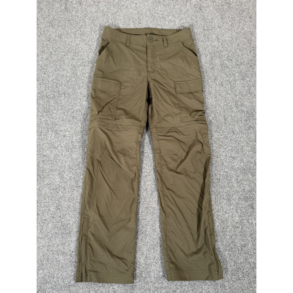 REI Co-op Boys Convertible Cargo Hiking Pants Stretch Outdoor Green Medium Nylon